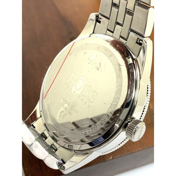 Hugo Boss Men's Watch 1513902 Quartz Blue Dial Date Silver Stainless Steel 42mm - Picture 6 of 14